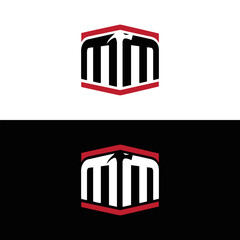 MM logo. M M design. White MM letter. MM, M M letter logo design. Initial letter MM linked circle uppercase monogram logo. M M letter logo vector design. MM letter logo design five style.	
