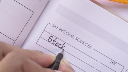 Financial Planning: Noting 'Stock Market' as an Income Source