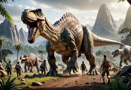 tyrannosaurus dinosaurs 3d render