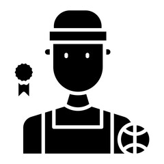Athlete icon vector image. Can be used for Humans.