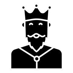 King icon vector image. Can be used for Humans.