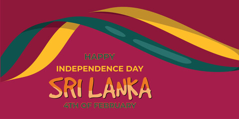 Sri Lanka Independence day celebrated on 4th february,  banner design for sri lanka independence day