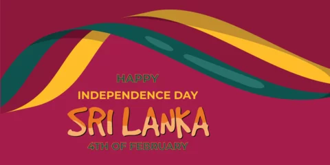 Deurstickers Sri Lanka Independence day celebrated on 4th february,  banner design for sri lanka independence day © i