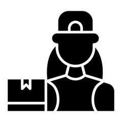 Delivery Driver icon vector image. Can be used for Women.