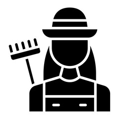 Farmer icon vector image. Can be used for Women.