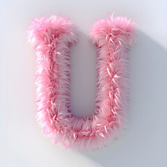 Decorative pink alphabet with cartoon, funny, character, A, B, C, 	
