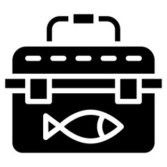 Tackle Box icon vector image. Can be used for Outdoor Fun. - obrazy, fototapety, plakaty