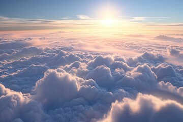 Showcasing Breathtaking View Above The Clouds