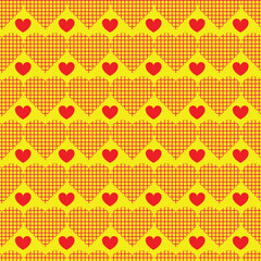 Free vector valentine heart  pattern design.