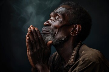 Seeking Solace In The Caribbean: Man's Prayer Amidst A Dark Backdrop