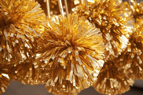 Gold Cheerleading Pompoms