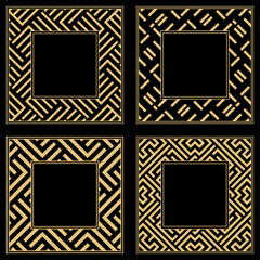 Obraz premium Set. Ornament. Venzel. Logo, template, labels and icons. Vector.