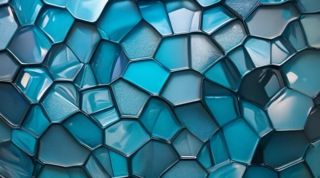 blue glass mosaic