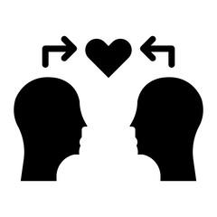 Empathy icon vector image. Can be used for Leadership.