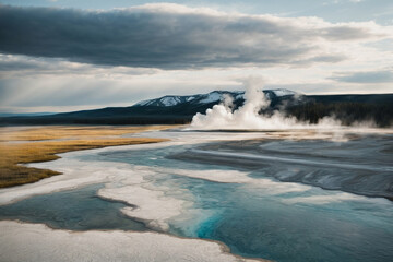 geyser in park national park