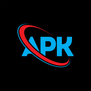 APK logo. APK letter. APK letter logo design. Initials APK logo linked with circle and uppercase monogram logo. APK typography for technology, business and real estate brand.