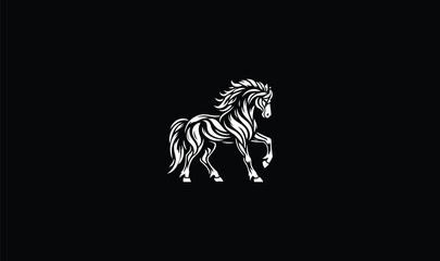 horse dancing logo, walking, standing, art, design, logo