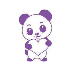 Cute Panda Mascot Illustration