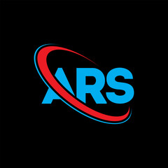 ARS logo. ARS letter. ARS letter logo design. Initials ARS logo linked with circle and uppercase monogram logo. ARS typography for technology, business and real estate brand.
