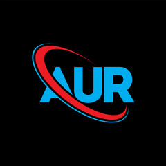 AUR logo. AUR letter. AUR letter logo design. Initials AUR logo linked with circle and uppercase monogram logo. AUR typography for technology, business and real estate brand.