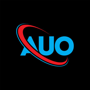 AUO logo. AUO letter. AUO letter logo design. Initials AUO logo linked with circle and uppercase monogram logo. AUO typography for technology, business and real estate brand.