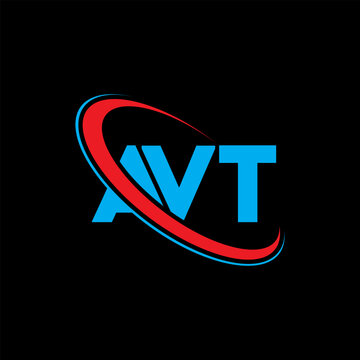 AVT logo. AVT letter. AVT letter logo design. Initials AVT logo linked with circle and uppercase monogram logo. AVT typography for technology, business and real estate brand.