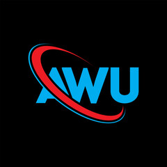AWU logo. AWU letter. AWU letter logo design. Initials AWU logo linked with circle and uppercase monogram logo. AWU typography for technology, business and real estate brand.