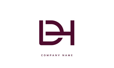 DH, HD, D, H Abstract Letters Logo Monogram