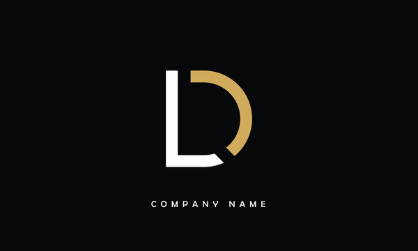 LD, DL, L, D Abstract Letters Logo Monogram