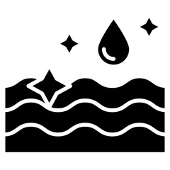 Clean Ocean icon vector image. Can be used for Earth Day.