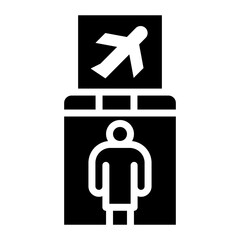 Arrival Gate icon vector image. Can be used for Hajj Pilgrimage.