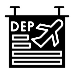 Departure Board icon vector image. Can be used for Hajj Pilgrimage.