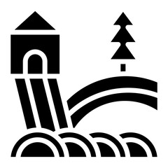 Vineyard icon vector image. Can be used for Italy.