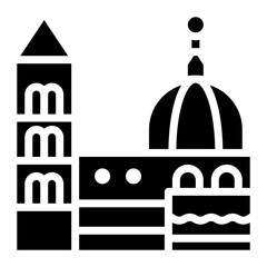 Florence Cathedral icon vector image. Can be used for Italy.