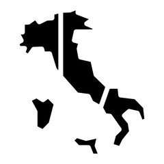 Italy Map icon vector image. Can be used for Italy.