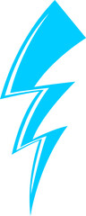 Speed or shock sign, thunderbolt lightning flash