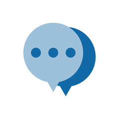 Chat message bubble vector icon, communication icon