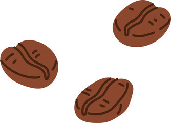 Roasted coffee bean grain isolated color food icon