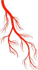 Human blood anatomy element isolated cartoon vein