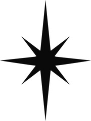 Silhouette of burst twinkle, star sparkle effect