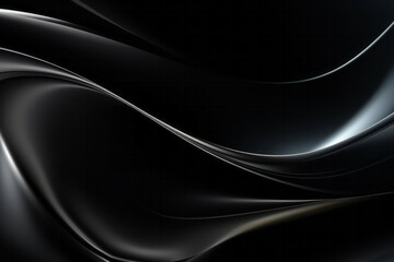 Black and Silver Background With Wavy Lines