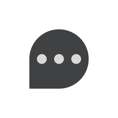 Chat message bubble vector icon, communication icon