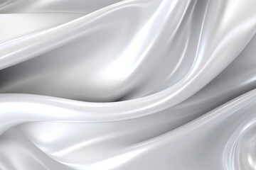 Close Up View of White Fabric, Detailed Texture of Plain Neutral Cloth