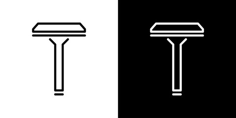 シンプルなT字カミソリアイコン