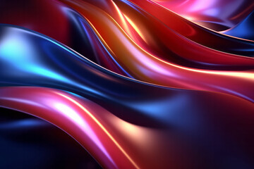 Vibrant Background With Red, Blue, and Purple Wavy Lines