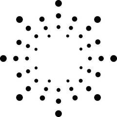 Simple dots mesh grid lattice memphis round shape