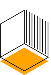 Memphis geometric shape, figure with squares