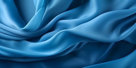 Obraz premium Blue crumpled fabric as a background