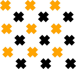 Obraz premium Crosses memphis geometric shape line pluses