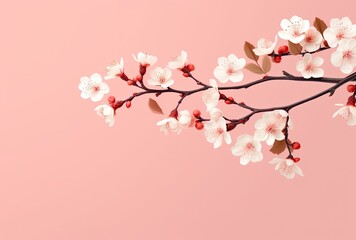 Obraz na płótnie Canvas Cherry blossom decorations symbolizing renewal